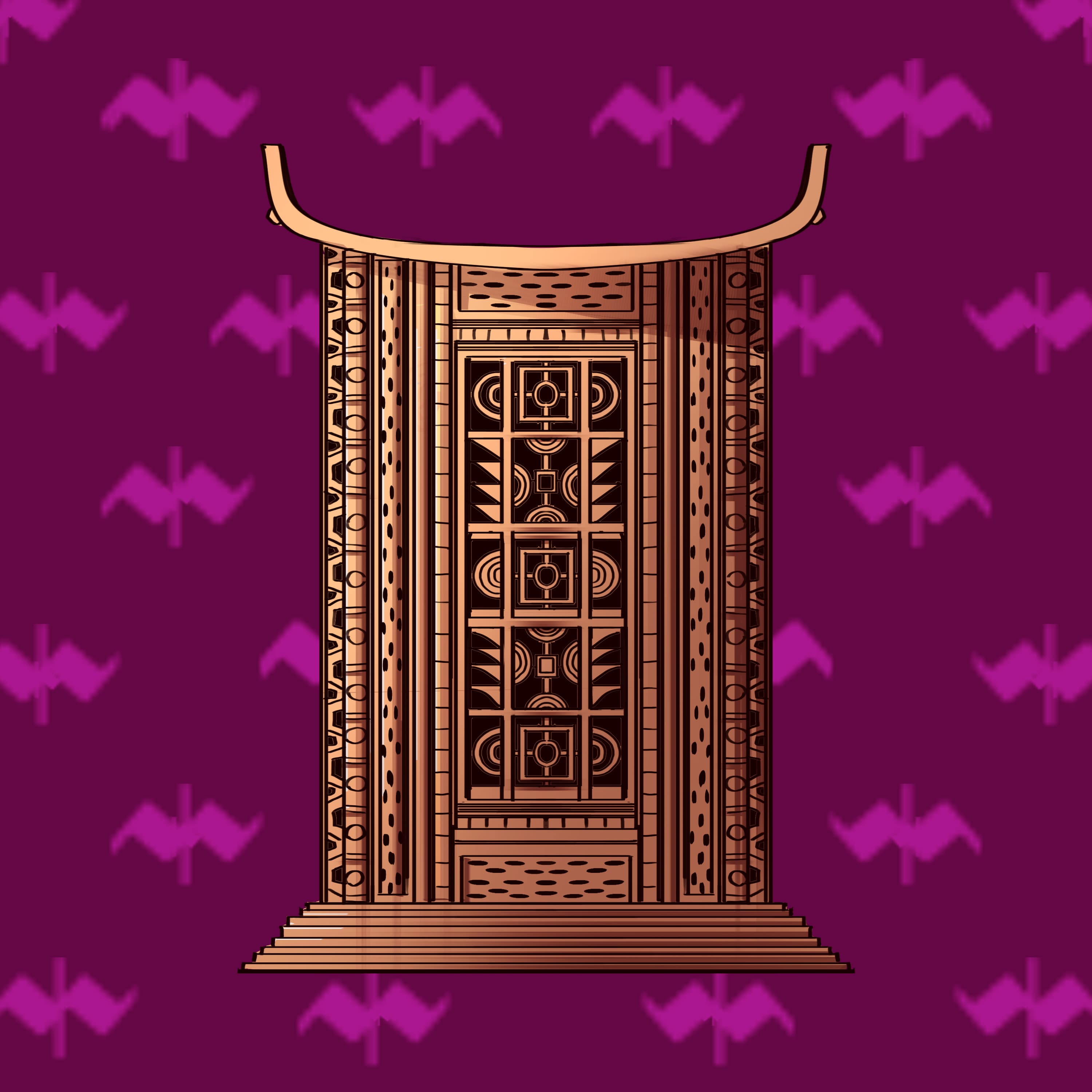 The throne of King Ghezo of Dahomey